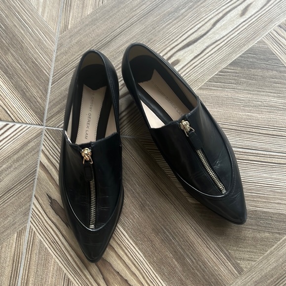 Genuine Leather Pointed Loafer with Zipper - Picture 1 of 7